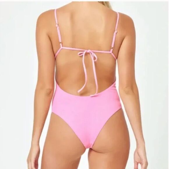 NWT Lspace Bree One Piece Classic in Pink Size Medium - Picture 2 of 15